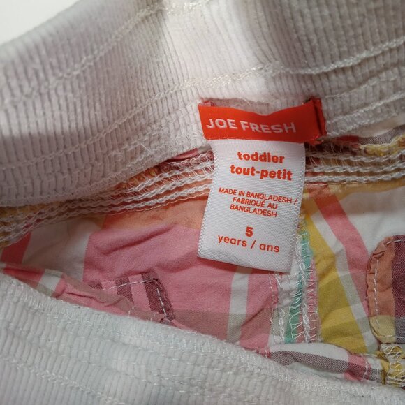 Joe Fresh Kids Child Long Shorts Size 5 Plaid Pink Green Beach Coastal School - Picture 7 of 11